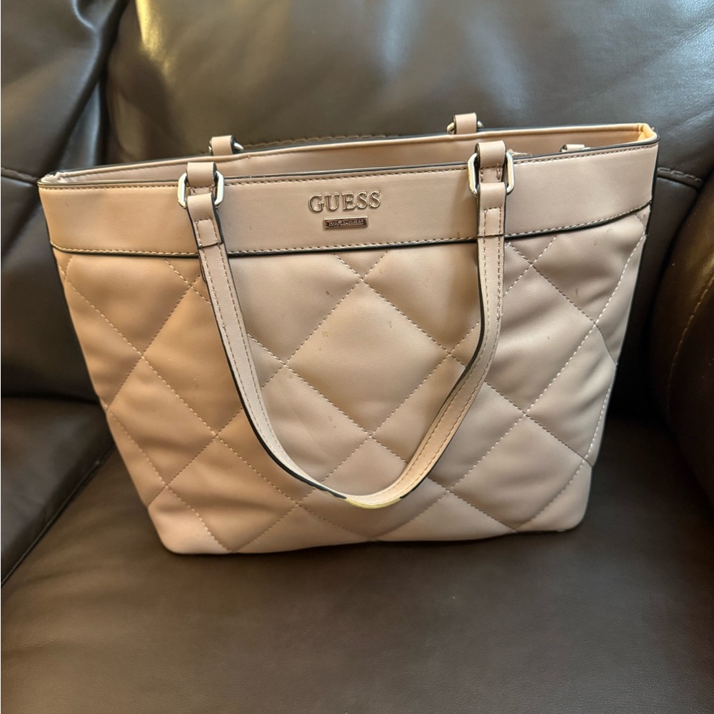 GUESS Mauve Bay City Tote Shoulder Bag